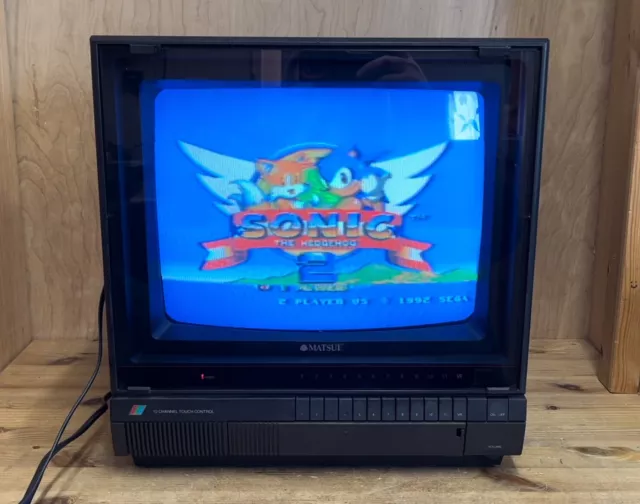 Matsui 1430 Colour CRT TV With Glass Front Screen - Retro  Gaming - Black - 80s