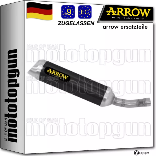 Arrow Auspuff Zugelassen Thunder Aluminium Schwarz Yamaha Yzf R125 R-125 2020 20