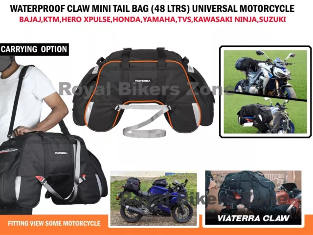 Waterproof Claw Mini "Tail Bag (48 Ltrs) Fit For Universal Motorcycle"