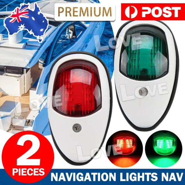 2x LED Navigation Lights Nav Lamp Side Mount Port Starboard Marine Yacht Boat