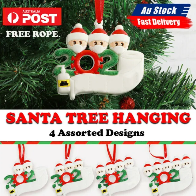 AU Christmas Gift Family Santa Christmas Tree Hanging Ornament Decoration Party