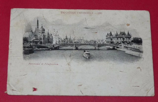 Cpa 1900 Carte Postale France 75 Paris Exposition Universelle Panorama Expo