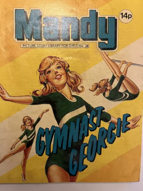 #34-Vintage MANDY Picture Story Library- Comic 'Gymnast Georgie'  14p. VGC