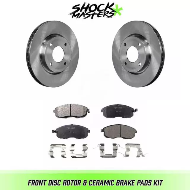 Front Brake Rotors & Ceramic Pads Kit for 2007-2012 Nissan Versa