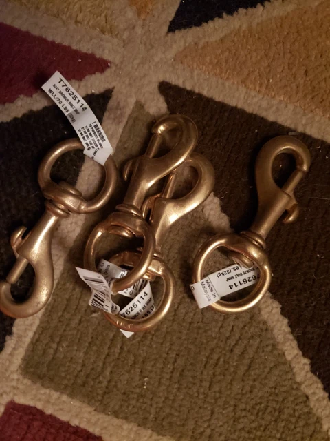 4 Campbell 3/4 in. D X 3-1/8 in. L Polished Bronze Bolt Snap 70 lb free shipping