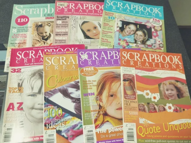 7 x Scrapbook Creations Scrapbooking Magazines