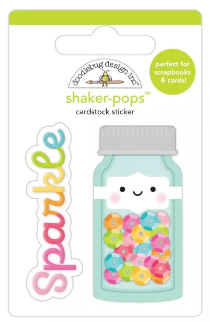 Pegatinas 3D Doodlebug Shaker-Pops-tarro de lentejuelas