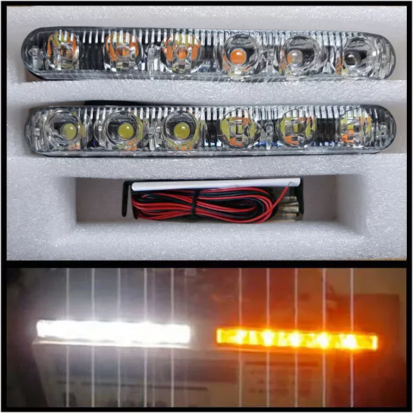 Kit Faros Luz Diurna LED DRL con Intermitente UNIVERSAL - 15.5cm - 2x4W