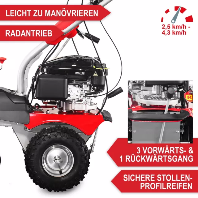 Kehrmaschine Benzin Schnee Fräse Schieber Schild Räumer Kehrer Motorbesen 6,5 Ps 3