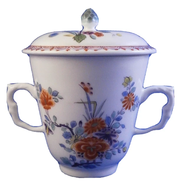 Taza de tapa de porcelana antigua 18thC 1730 Meissen porcelana cakiemon tapa