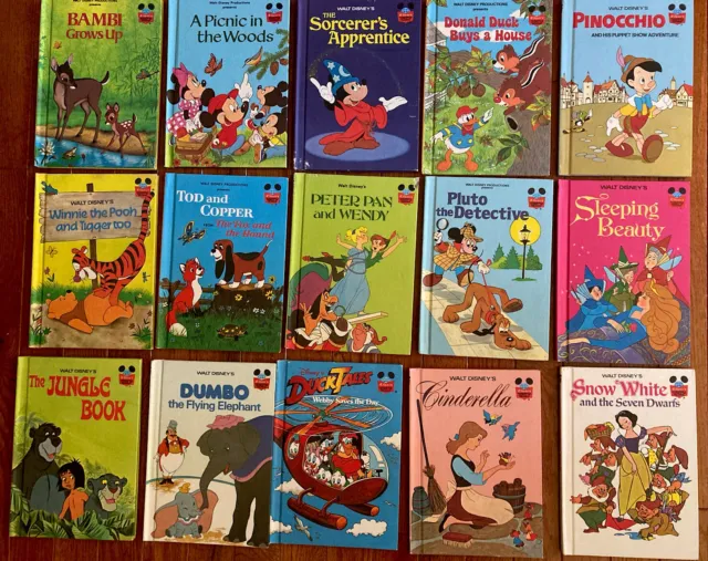 Vintage Disney Wonderful World of Reading Hardcover Children's Books: Lot of 15