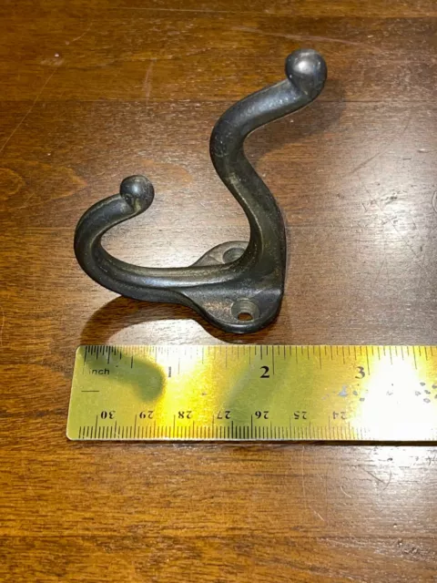 VINTAGE Antique Solid Metal Coat Hat Hook Reclaimed Retro