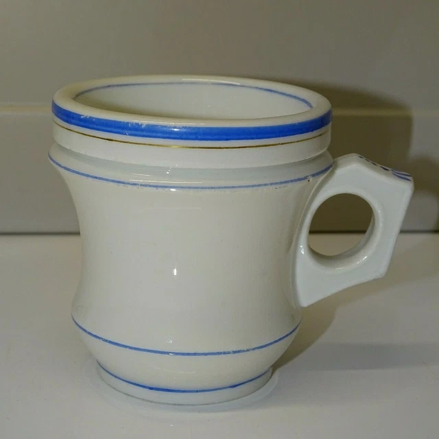 *Superbe Brulot Tasse A Cafe Belle Ceramique Epaisse Blanc/Bleu Xix Cafe D