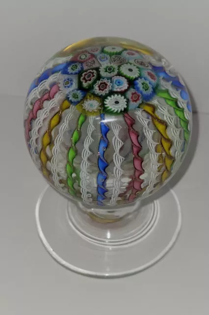 Vintage AVEM Murano Art Glass Paperweight with Pedestal Base 1342