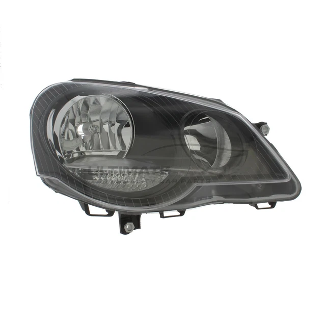 Headlight VW Polo Mk4 GTi 9N3 2006-2010 Black Inner Headlamp Drivers Side Right