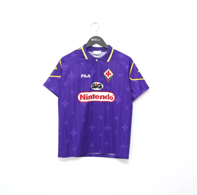 1997/98 FIORENTINA Vintage FILA Home Football Shirt Jersey (YXL) Nintendo