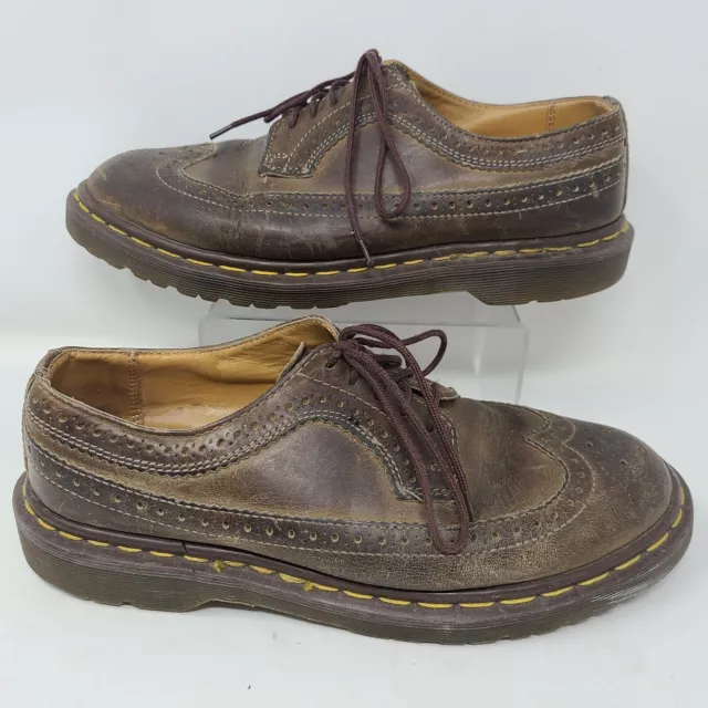 Vintage Dr Martens Wingtip Mens Size 9 Brown Leather Oxford Lace Up UK 8