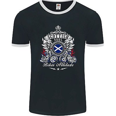 T-shirt scozzese Soul Biker Attitude motocicletta uomo fotol