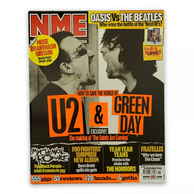 NME 18 November 2006 U2 & Green Day Muse Oasis The Beatles My Chemical Romance