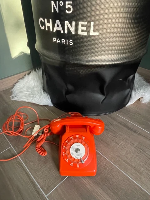 ANCIEN TÉLÉPHONE ROUGE Mural S63 Socotel Vintage à Cadran Ptt EUR 185,00 - FR