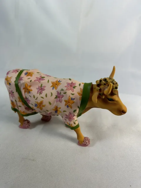 Early Show Cow Parade #9129, 2000 Cowparade Curlers Slippers Robe Nice
