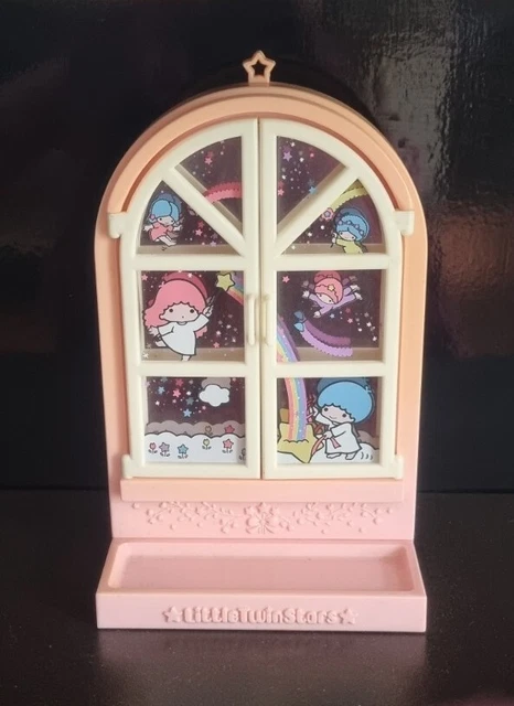 RARO vintage stand mirror doors LITTLE TWIN STARS SANRIO Japan 1976 Kiki Lala