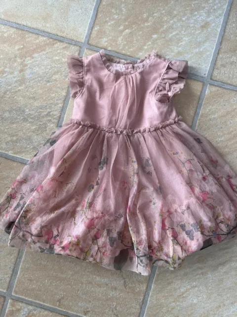 Next Baby Girl Party Dress Mesh Pink 18-24 Months