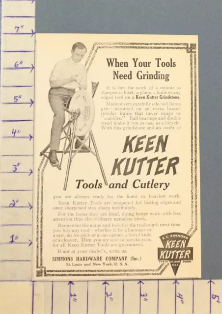 1909 Keen Kutter Simmons Hardware Tool Grindstone St. Louis  Historic Ad A-1158
