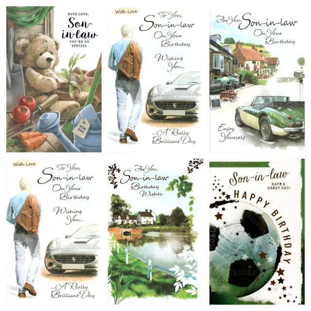 SON IN LAW Birthday Card ~ To A Great Son In Law ~ Choice Of Card £2.39 ...