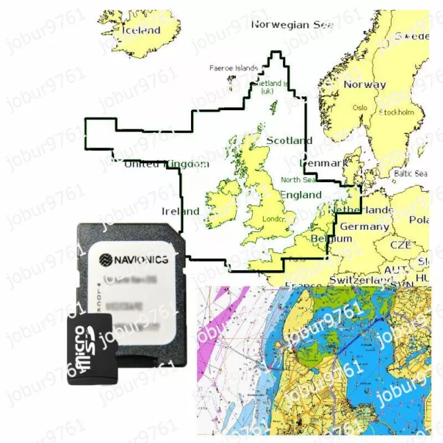 2024 Navionics Plus + Chart 28Xg Xl9 Msd Card + Sd Adapter Gold Uk & Ireland