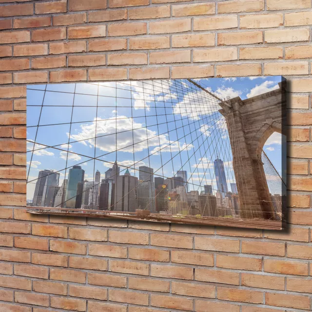 Cuadros Modernos Sobre Lienzo Para el Salón 120x60 El puente de Nueva York
