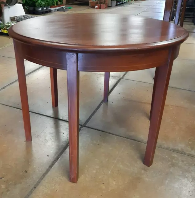 Edwardian 6 Leg Circular Mahogany Occasional/ Coffee Table with Inlay