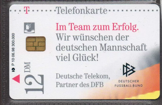 TV452 - TK Telefonkarte P 10 06.98 DFB Fußball WM - Mod.32 von 06.98 voll 12 DM