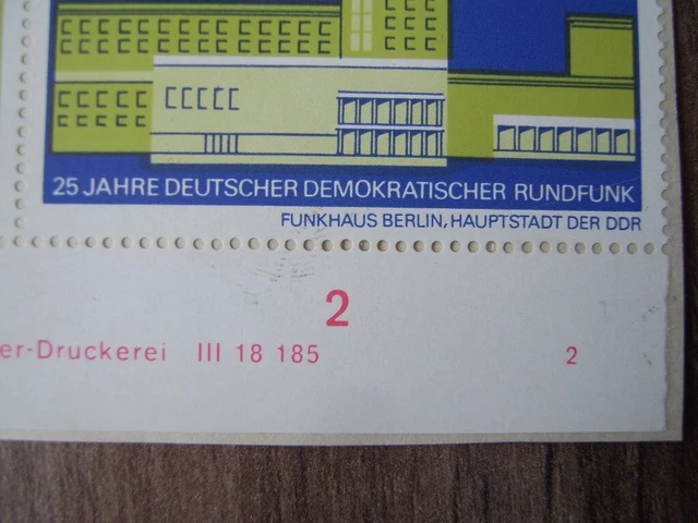 DDR; Mi.-Nr. 1573/74 FN 2, voller Druckvermerk, gestempelt 2