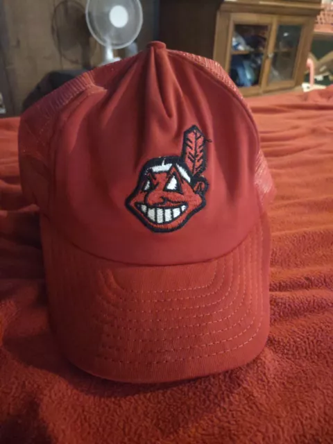 Vintage 70s Cleveland Indians Chief Wahoo Trucker Snapback  USA