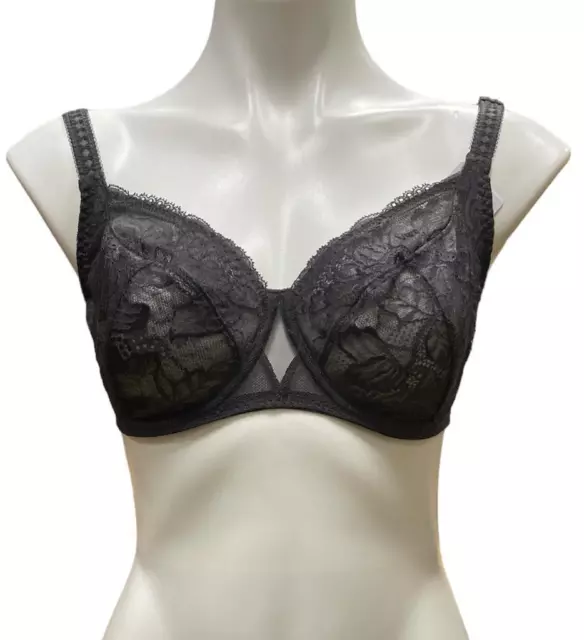 Simone Perele ANTHRACITE Promesse New Full Cup Bra, US 38DDD/F, UK 38E