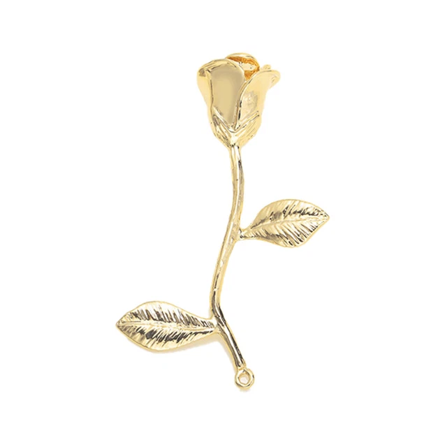 1Pc Alloy Hollow Rose Pendants DIY Charms Jewelry Making Accessory for Necklace