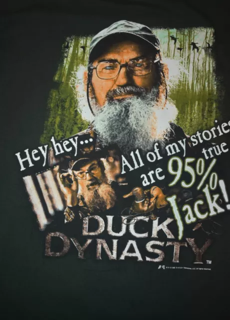 Duck Dynasty "All My Stories Are 95% True Jack!  Uncle Si Men's Sz Large - Black