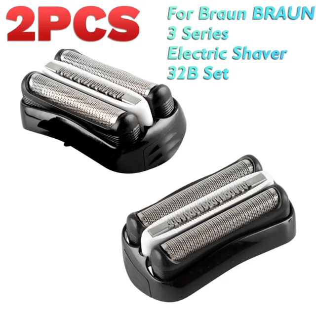 2x Replacement Shaver Foil Head Part Cutter For Braun Razor Blade 32B 3-Series