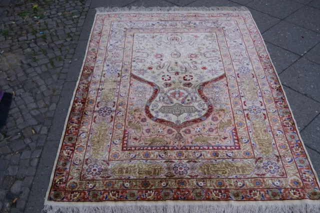 Hereke Seidenteppich, Orient Teppich, handgeknüpft Rug, Carpet, 180x120 2