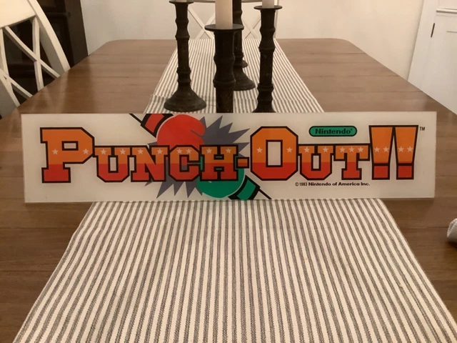 Original Vintage Punch Out Nintendo Arcade Video Game Marquee Sign-Boxing*Fight