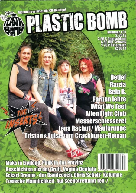 PLASTIC BOMB Fanzine Nr.107 02/2019 +++Punk Oi! Hardcore Ska Razzia Bela B. TOP!