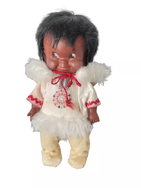 Rare Vintage Regal Doll, Made In Canada, Eskimo, 26cm Tall