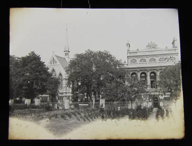 Glass Magic Lantern Slide BRISTOL 25 C1900  ENGLAND VICTORIA CHAPEL & ART SCHOOL