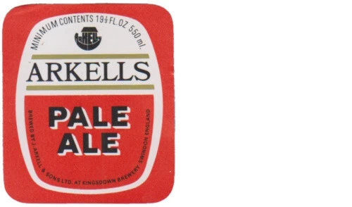Arkell's Kingsdown Brewery Pale Ale 19 1/3 fl. oz. 550ml Beer Bottle Label