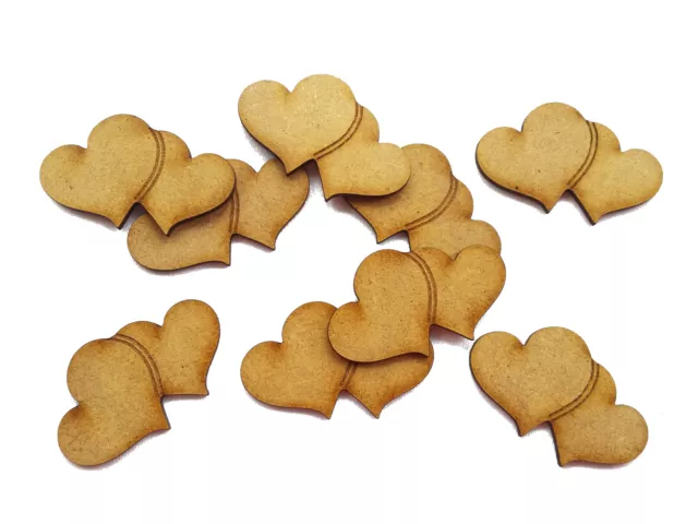 Wooden Mdf Hearts Love Shape Ornament Laser Cut Embellishment