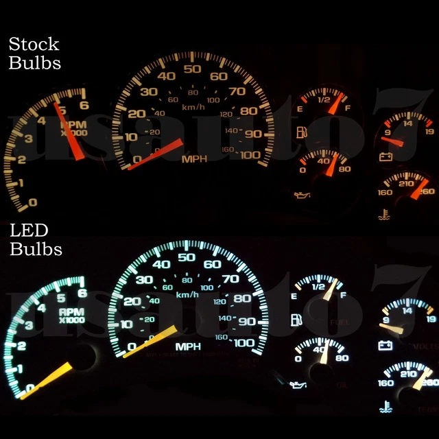 DASH CLUSTER GAUGE White SMD LED LIGHTS KIT Fits 9902 Chevy Silverado