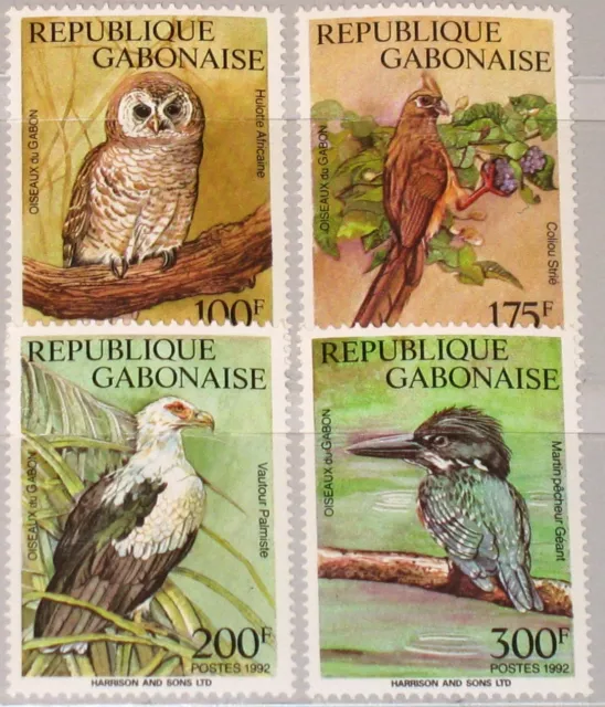 GABON GABUN 1992 1128-31 750-53 local Birds einheimische Vögel Fauna MNH