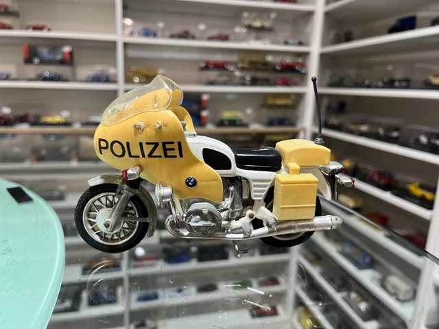 MOTO SIDE CAR BMW R75 AFRIKA KORPS POLISTIL 1/15 métal 1950 complet BE