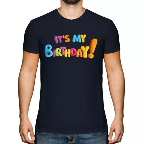 IT'S il Mio Compleanno Palloncini T-Shirt Regalo Stemma Completo Divertente
